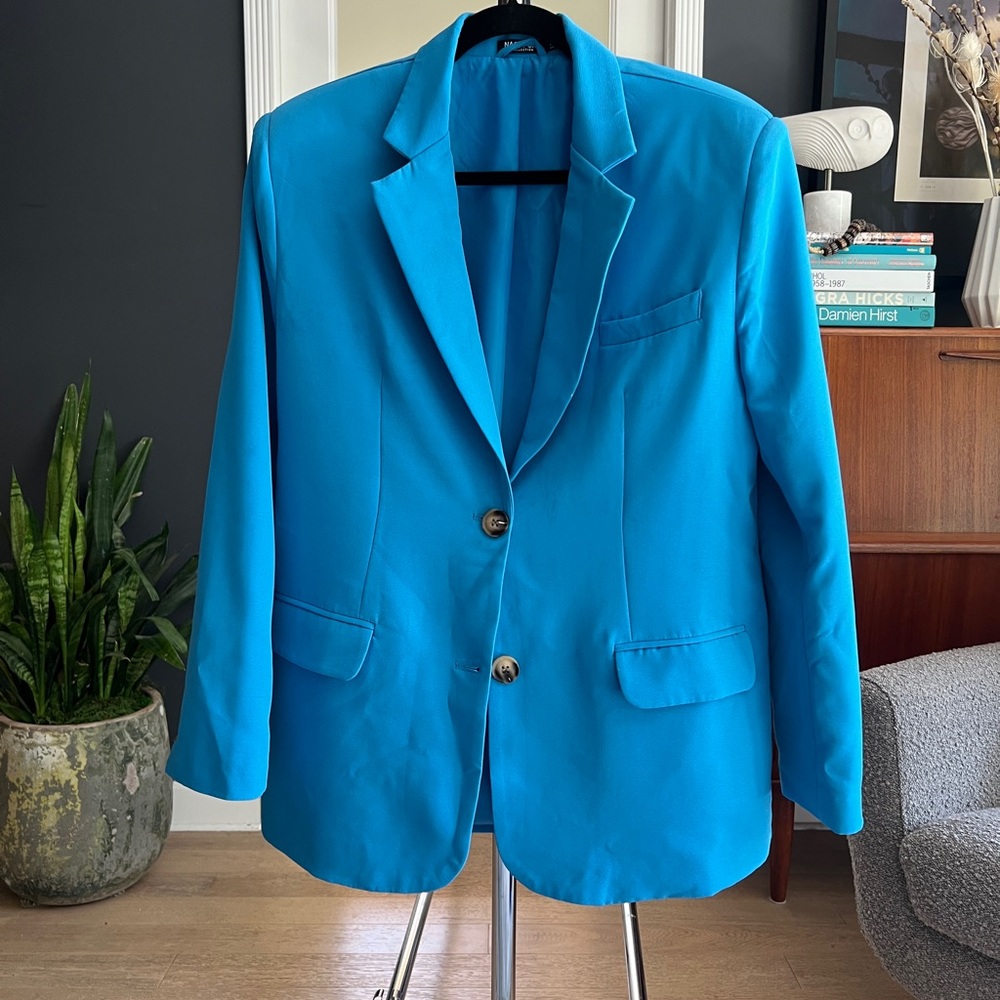 Nasty Gal Blue Oversized Blazer